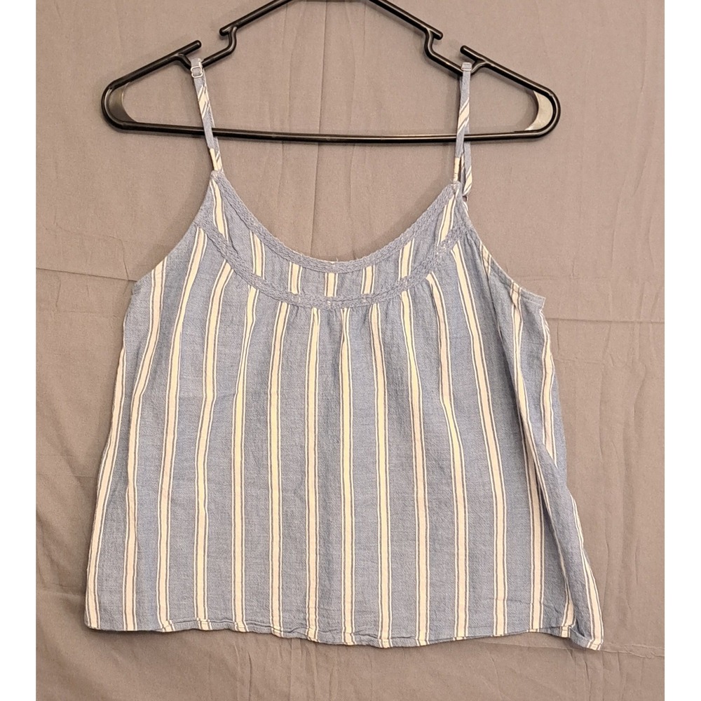 Abercrombie & Fitch Striped Tank Top Womens Size XS Blue‎ White